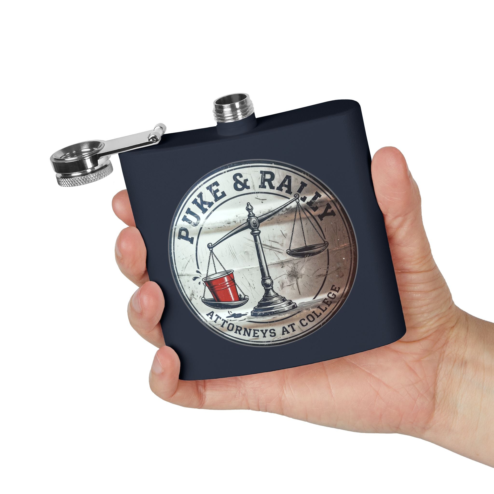Puke & Rally - 6oz Stainless Steel Flask