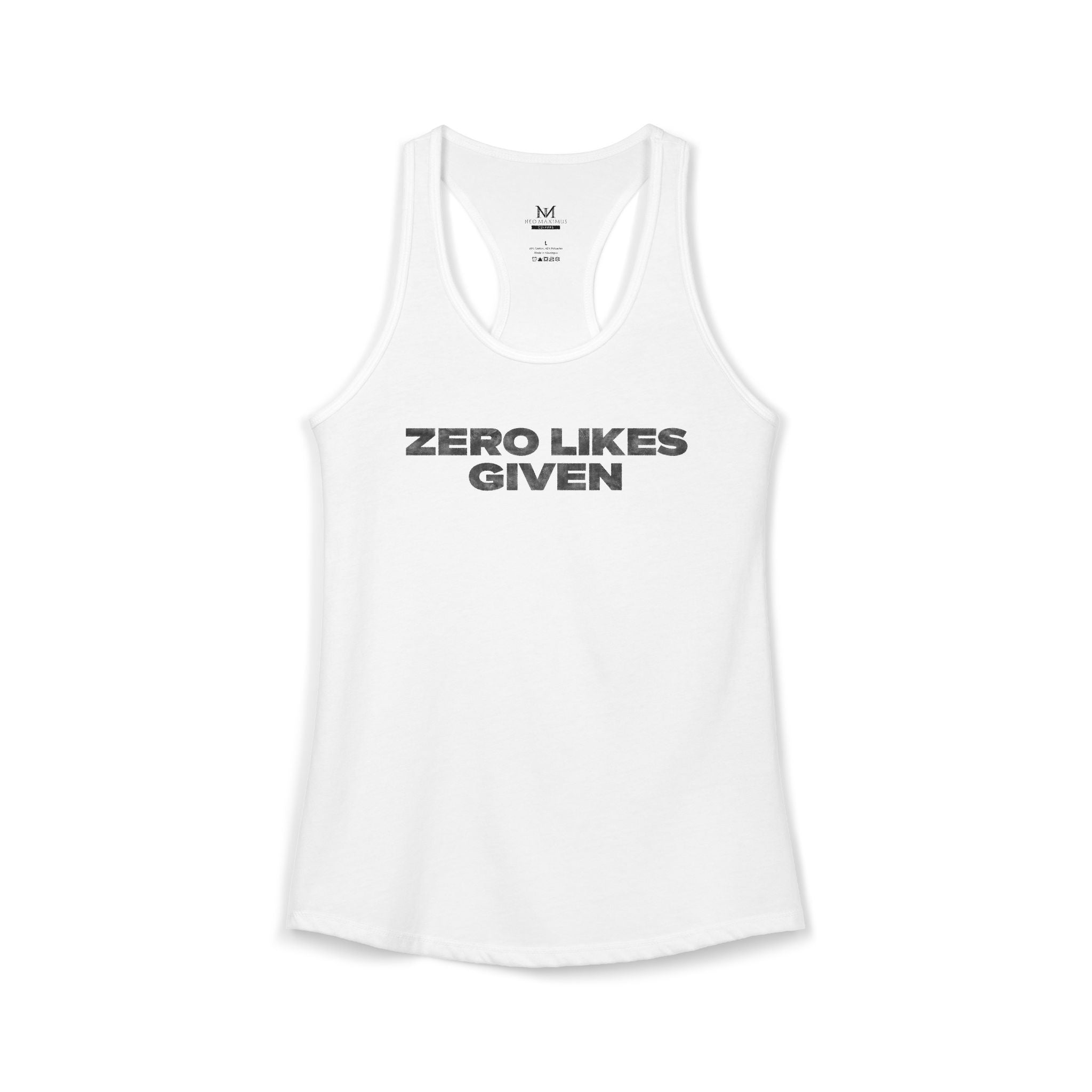 Zero Likes Given - Women's Racerback Tank