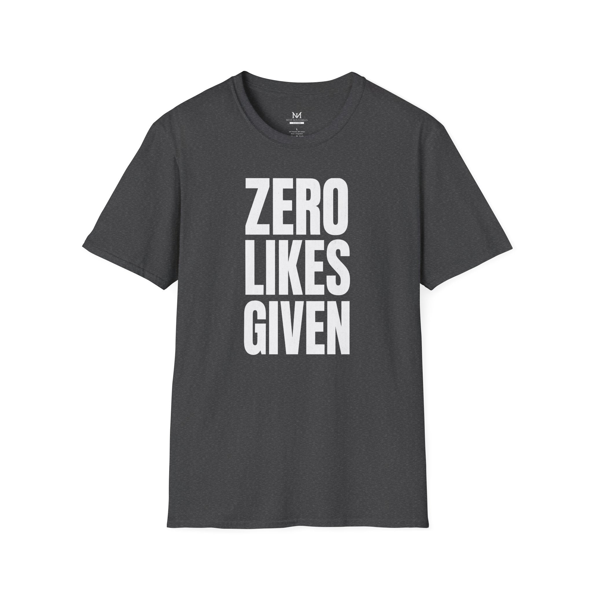 Zero Likes Given - Unisex Softstyle Tee